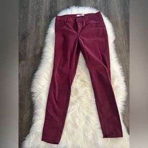 Burgundy jeans